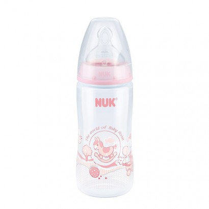 NUK Jerman NUK botol plastik mulut lebar bayi kartun 300ml versi 0-6 b...