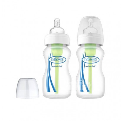 Dr Brown`s Botol PP Bayi Ukuran Besar Amerika Serikat 270ml Dua Bungku...