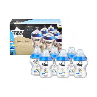 Tommee Tippee Inggris mulut lebar anti-perut kembung botol bayi PP 6 *...