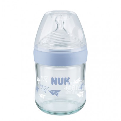 NUK Jerman NUK botol kaca mulut ultra lebar silikon puting 120 ml 0-6 ...
