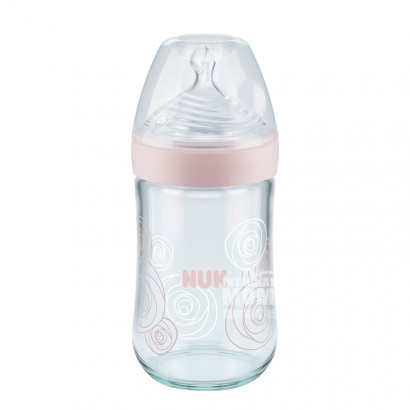 NUK Jerman NUK botol susu kaca ultra lebar mulut puting silikon 240ml ...