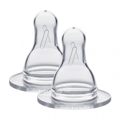 Medela German Silicone Nipple Two Pack 3-6 bulan Versi Luar Negeri