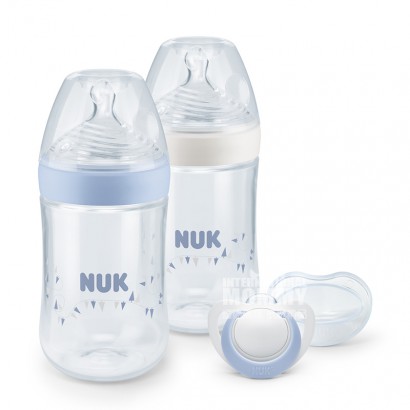 NUK Jerman NUK botol PP dot bayi super lebar 3 piece set versi 0-18 bu...