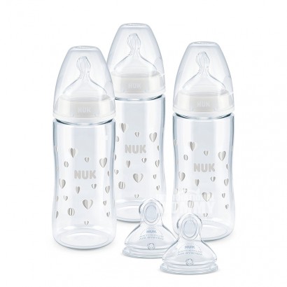 NUK Jerman NUK botol plastik mulut lebar PA puting 5-piece set versi 0...