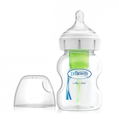 Botol Coklat PP lebar kali AS Dr. Brown`s 150ml 0 Bulan Versi Luar Neg...