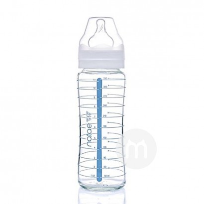 Natae France Natae botol kaca puting silikon lebar mulut 330ml 18 bula...