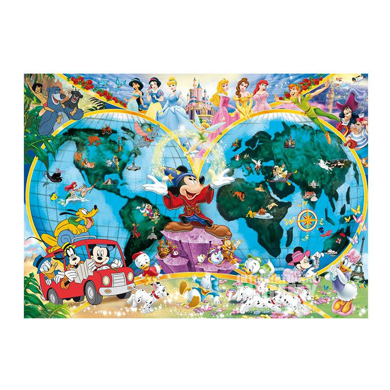 Ravensburger Jerman Disney World Map Puzzle Edisi Luar Negeri