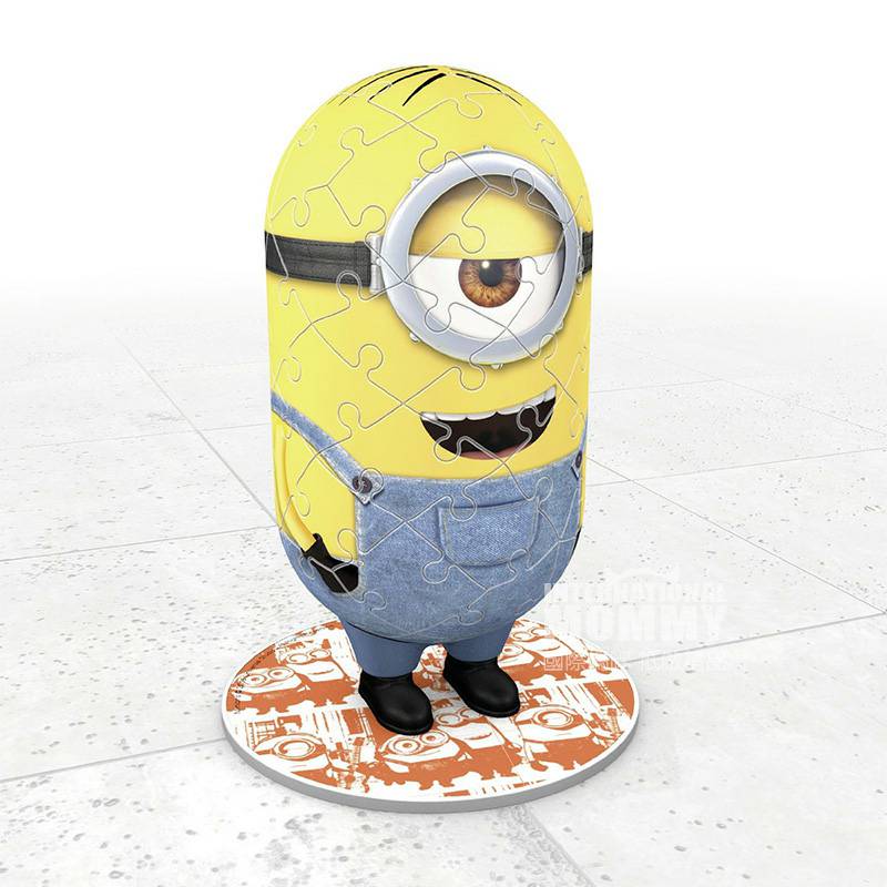 Ravensburger Jerman 3D biru overall pria kuning kecil puzzle versi luar negeri