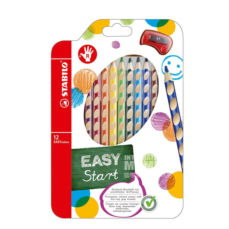 STABILO Jerman EASYcolors tangan kanan krayon ergonomis khusus 12 edisi luar negeri
