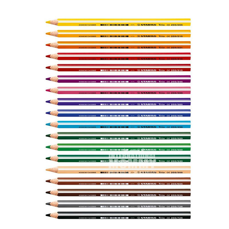 STABILO Trio Jerman 18 krayon tebal segitiga edisi luar negeri