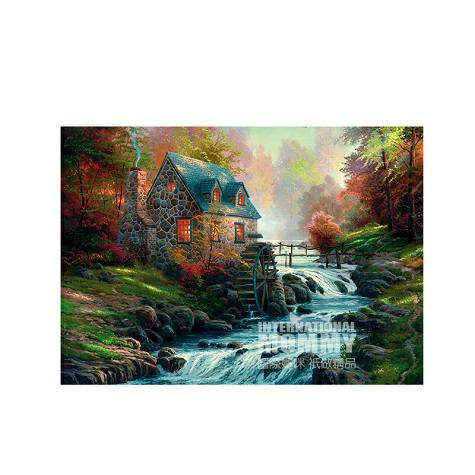 Schmidt spiele Jerman jembatan kecil air mancur lukisan minyak puzzle ...