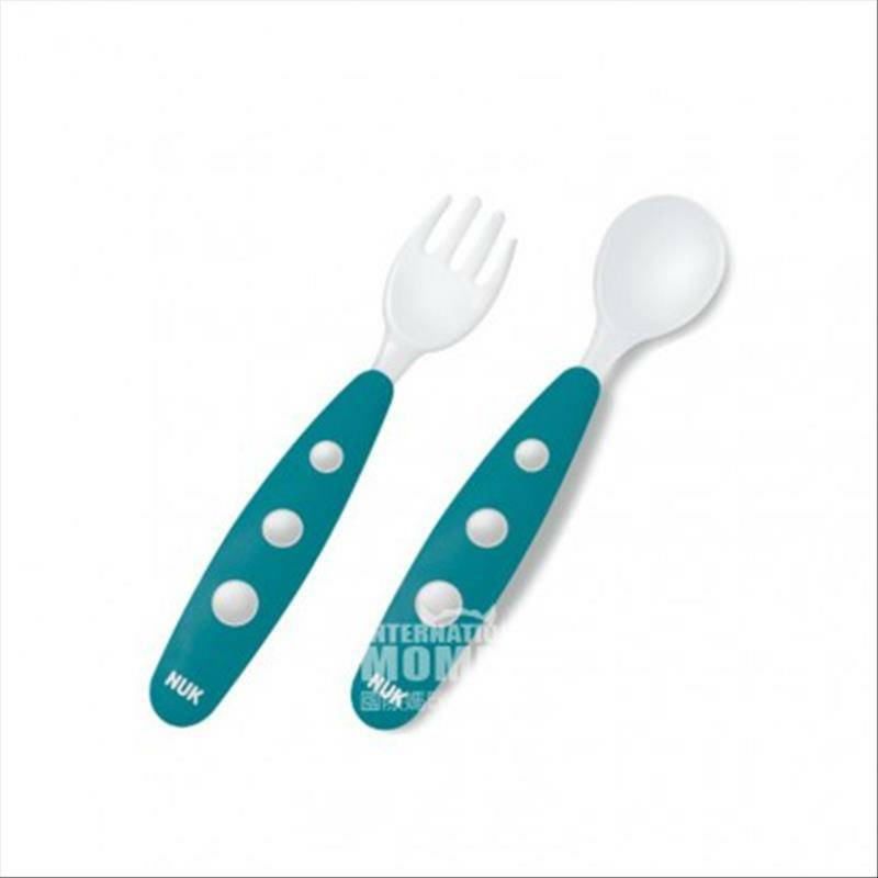 NUK Jerman mini belajar sendok garpu bayi dua potong versi luar negeri