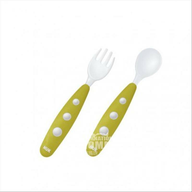 NUK Jerman mini belajar sendok garpu bayi dua potong versi luar negeri