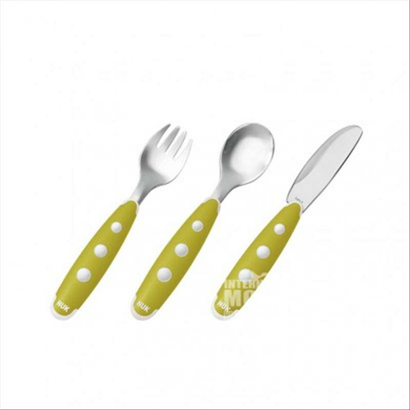 NUK Jerman pisau bayi belajar mini garpu dan sendok tiga potong edisi luar negeri