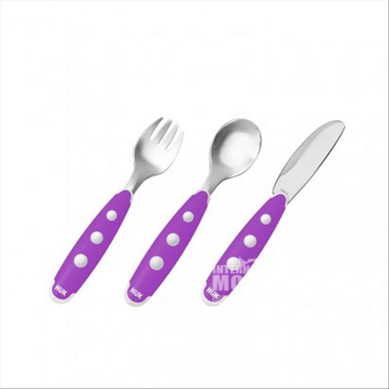 NUK Jerman pisau bayi belajar mini garpu dan sendok tiga potong edisi luar negeri