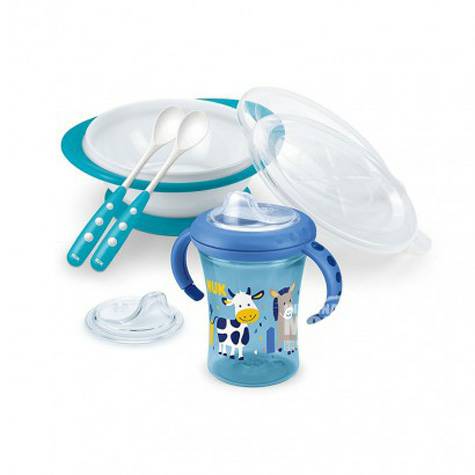 NUK Jerman peralatan makan belajar non-slip mengatur versi luar negeri