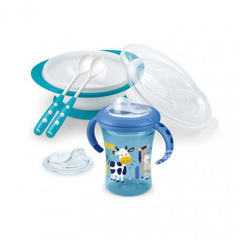 NUK Jerman peralatan makan belajar non-slip mengatur versi luar negeri