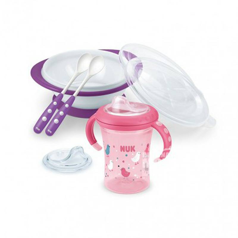 NUK Jerman peralatan makan belajar non-slip mengatur versi luar negeri