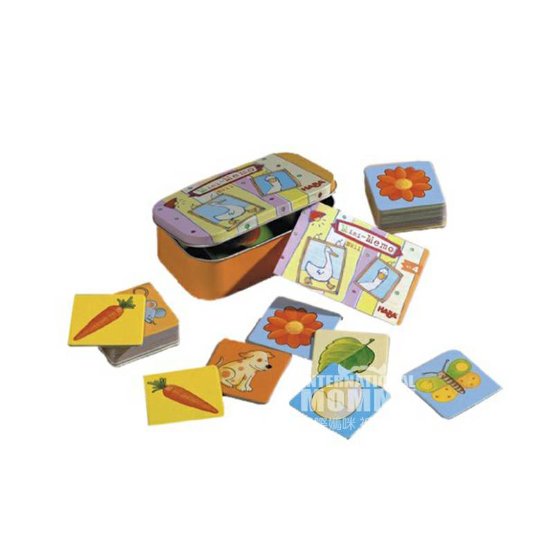 HABA Jerman papan permainan 2562 mini kotak besi memo versi luar negeri