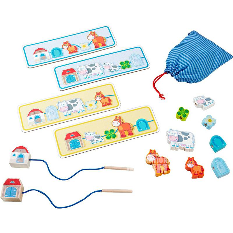 HABA Jerman Game pertama saya 5580 Hewan ternak threading versi Luar Negeri