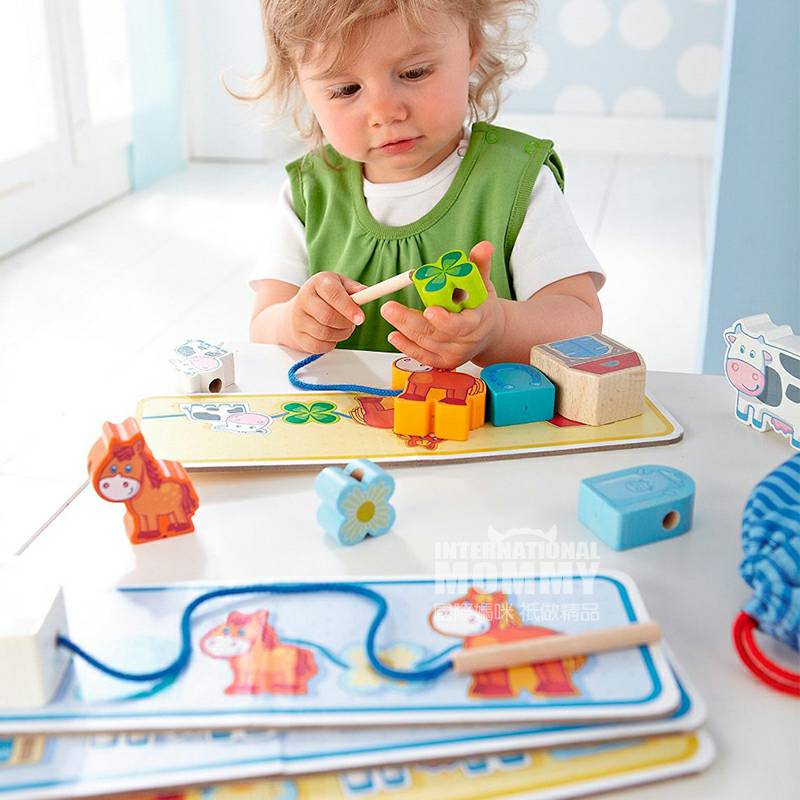 HABA Jerman Game pertama saya 5580 Hewan ternak threading versi Luar Negeri