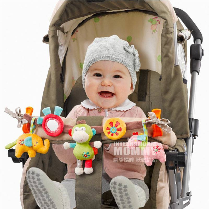 Bayi FEHN Jerman warna-warni kereta dorong hewan Rantai dekorasi boneka versi luar negeri