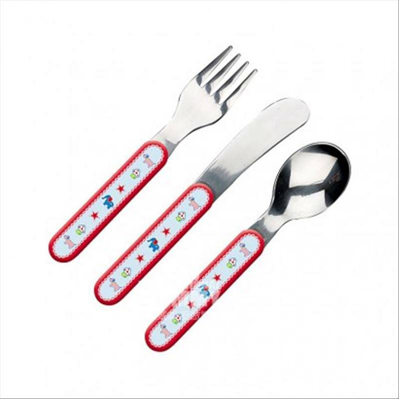DIE SPIEGELBURG 3-piece set peralatan makan stainless steel yang indah untuk anak-anak di Jerman Edisi luar negeri