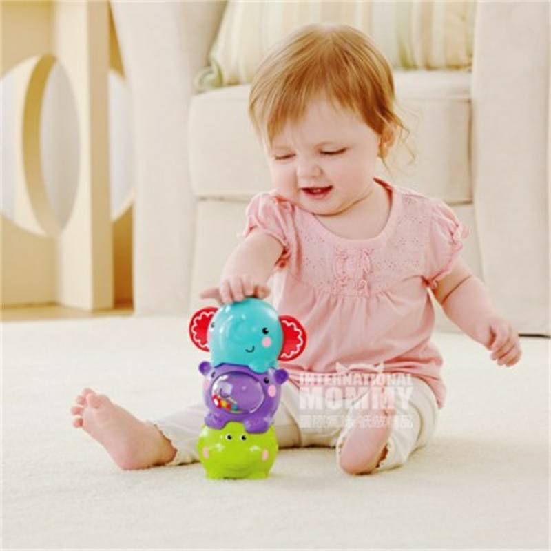 Fisher Harga 3 mainan hewan tumpukan kecil versi luar negeri