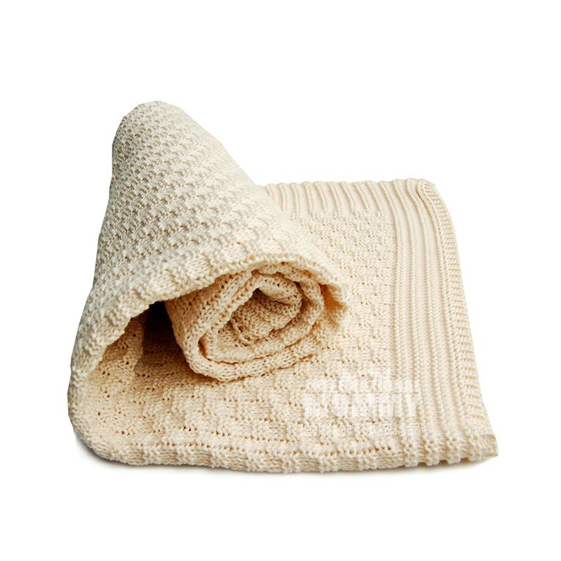 SonnenStrick Jerman Rajutan Selimut Bayi Organik Murni 80x80 cm Versi Luar Negeri