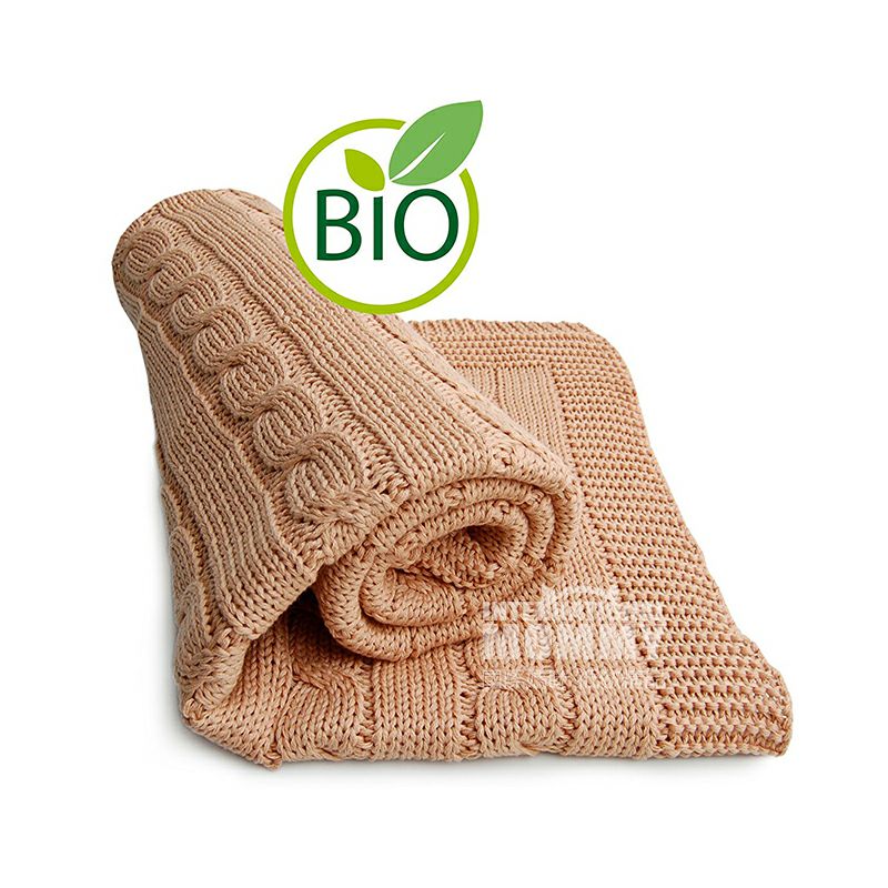 SonnenStrick Jerman pola rami bayi organik murni selimut 90 × 90 cm versi luar negeri