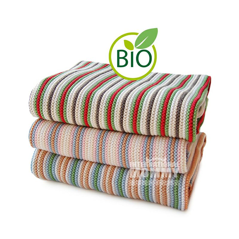 SonnenStrick strip warna Jerman selimut bayi organik murni versi 80 × 80 cm di luar negeri