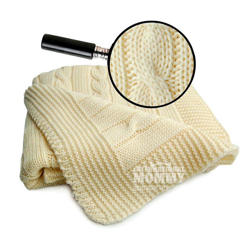 SonnenStrick Jerman pola rami wol selimut bayi 90 × 90 cm versi luar negeri