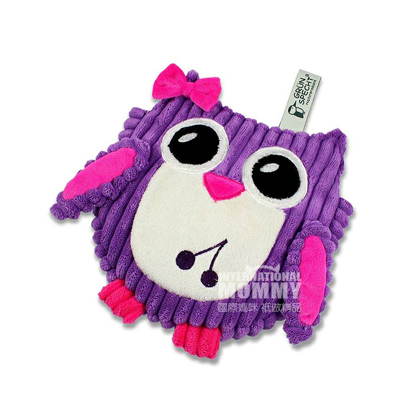 GRUN SPECHT Jerman natural cherry core bayi burung hantu boneka tangan hangat versi luar negeri