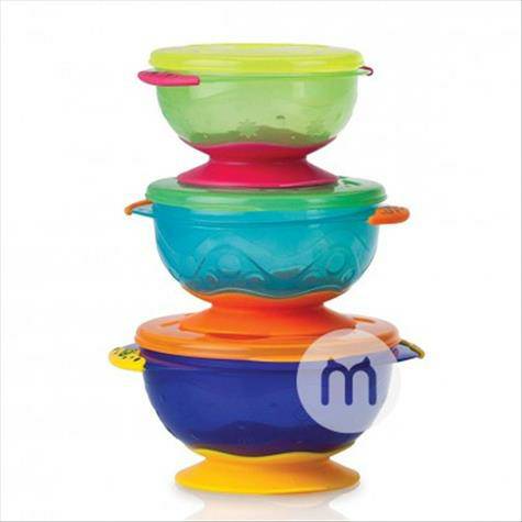 Nuby American Baby Sucker Bowl Set Tiga Potong Versi Luar Negeri