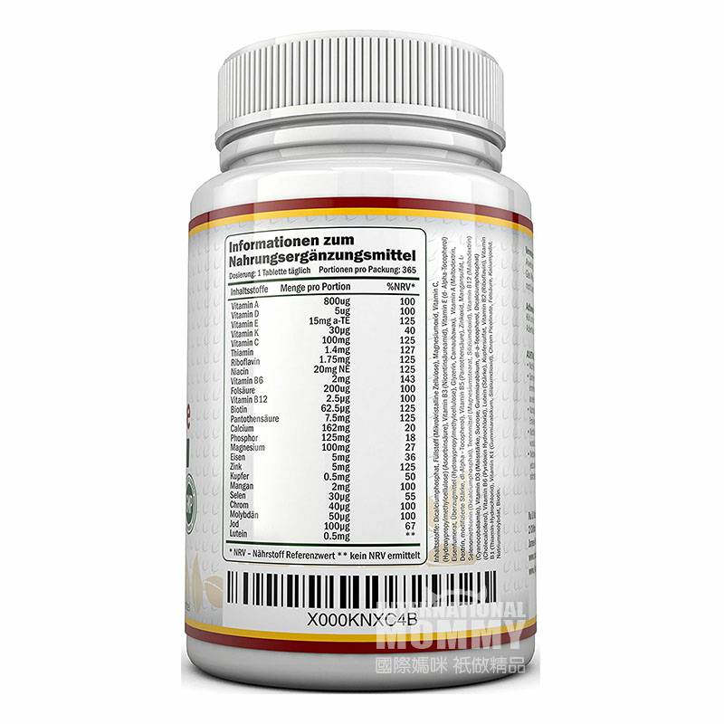 Nu U British tablet multivitamin dan mineral edisi luar negeri