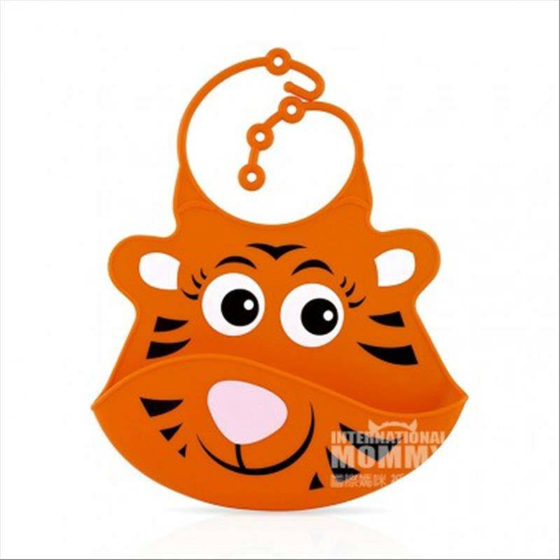Nuby American Baby Kartun Silicone Bib Versi Luar Negeri