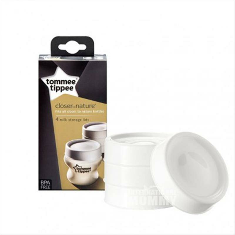 Tommee Tippee Inggris Natural Baby Bottle Storage Cap 4 Pack Versi Luar Negeri