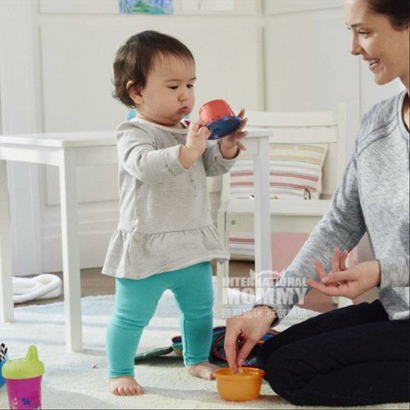 The First Years Bowl American Rainbow Tahun Pertama dengan Sampul 236ml 7pcs Versi Luar Negeri