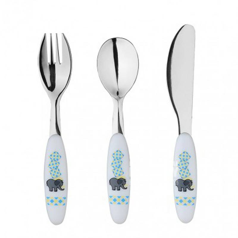 EXZACT UK EXZACT peralatan makan bentuk hewan 3-piece set edisi luar negeri