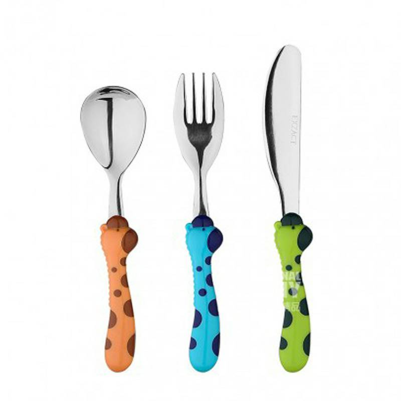 EXZACT UK EXZACT peralatan makan bentuk hewan 3-piece set edisi luar negeri