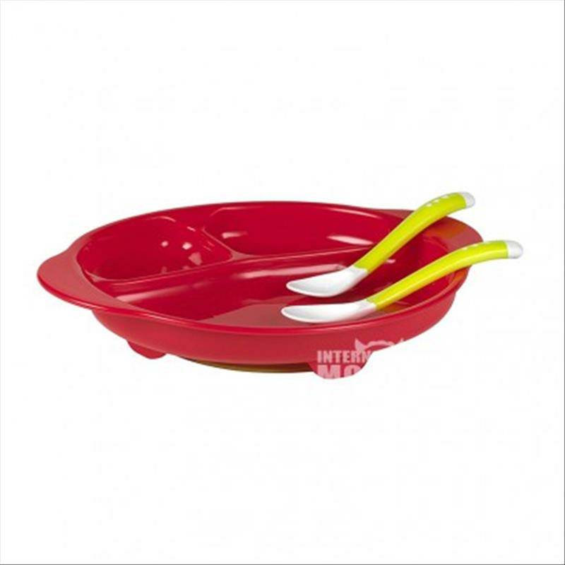 Clevamama 3 set perangkat pembelajaran bahasa Inggris anti-selip pengisap sendok edisi luar negeri