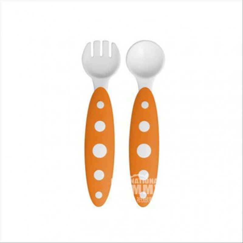 Boon Amerika Bayi Belajar Peralatan Makan Sendok Garpu Set Versi Luar Negeri