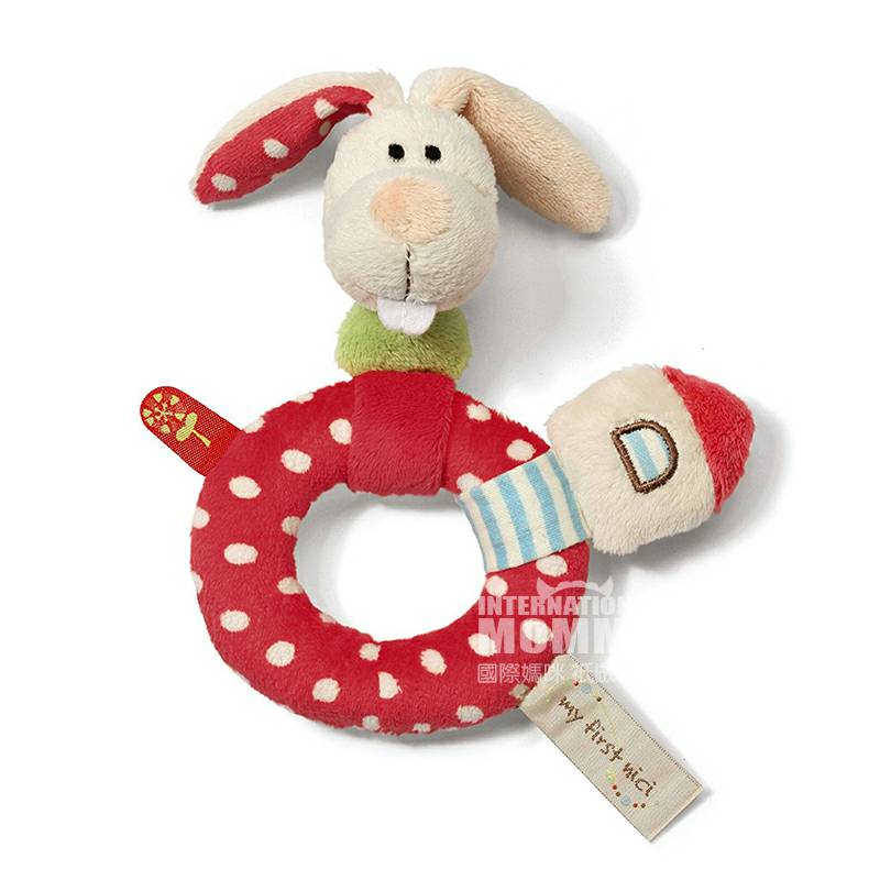 NICI German Ring Rabbit Rattle Overseas Version