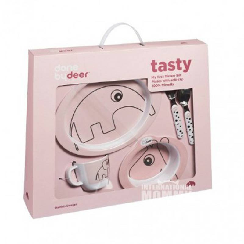 Done by deer Selesaibyrusa Peralatan makan Denmark set 5-piece edisi luar negeri