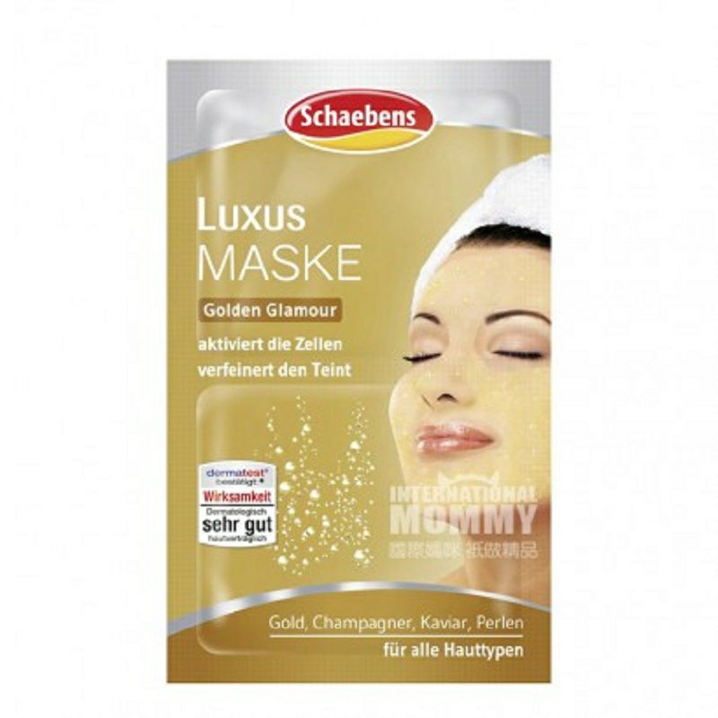 [30 pieces] Schaebens German Gold Champagne Masker Kaviar * 10 + Masker Lumpur Laut Mati * 10 + Masker Pelembab * 10 Ver