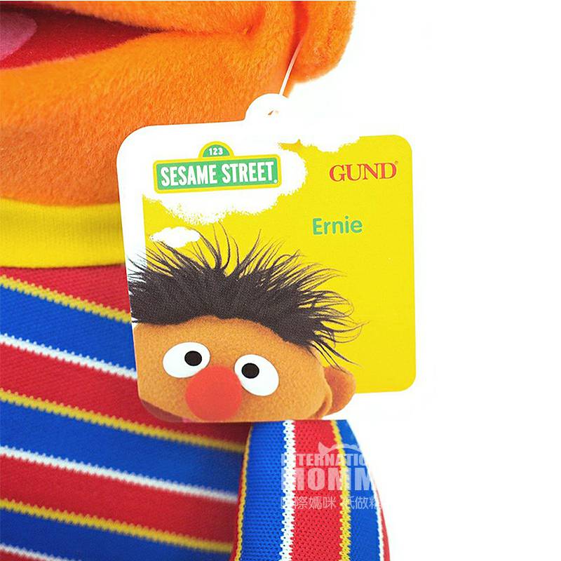GUND American Sesame Street Ernie Plush Doll Versi Luar Negeri
