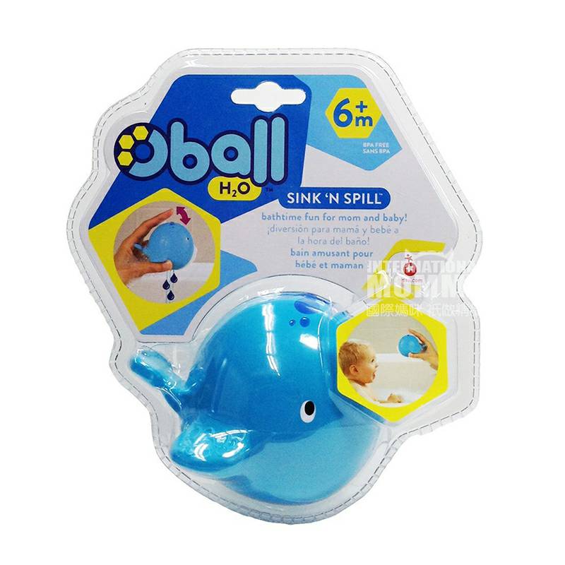 Oball American baby whale toy versi luar negeri