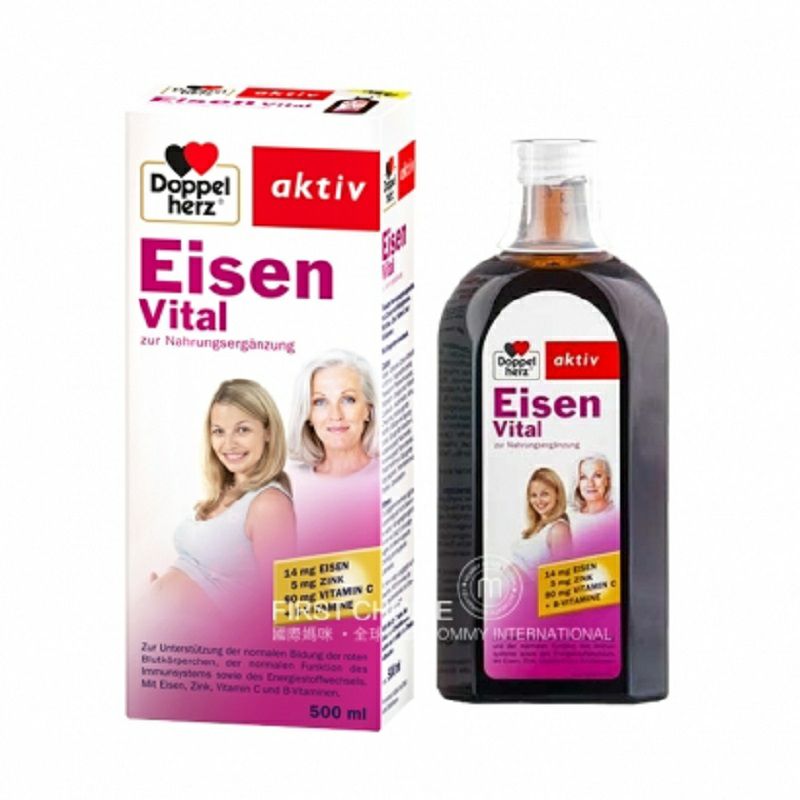 doppelherz Jerman besi dan darah tonik cairan oral versi luar negeri