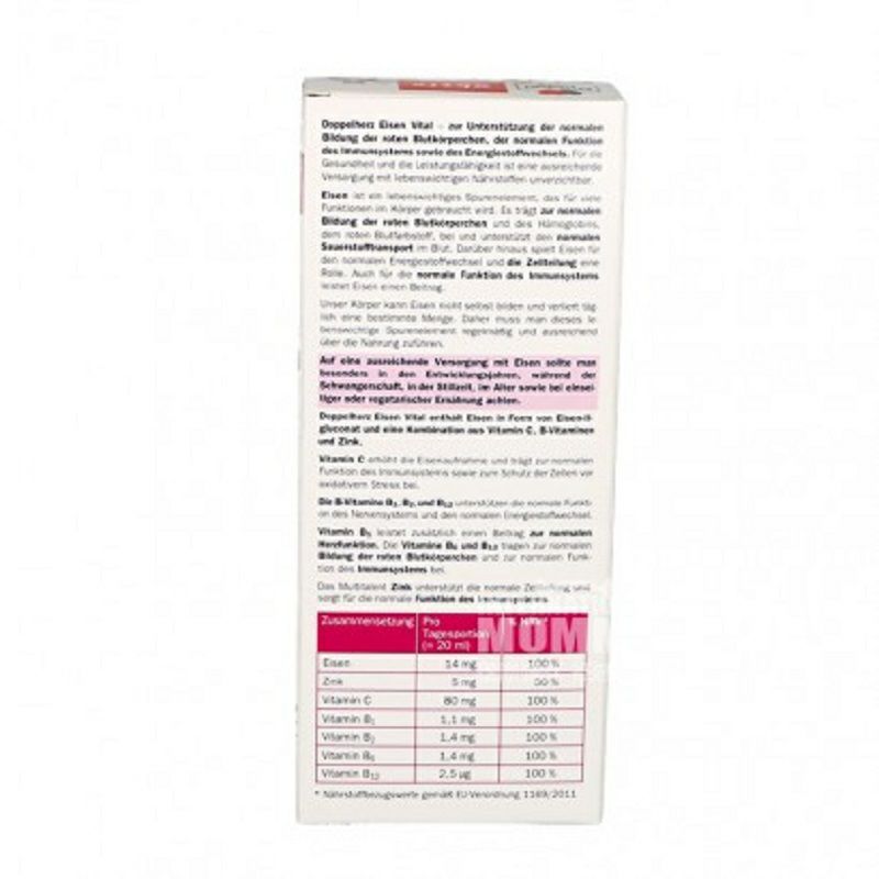 doppelherz Jerman besi dan darah tonik cairan oral versi luar negeri