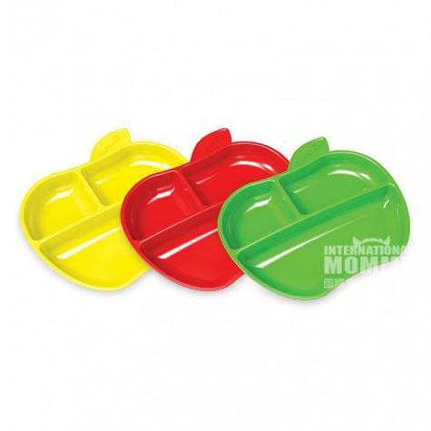 Munchkin American Baby Three-Grid Apple Dinner Plate Versi Luar Negeri